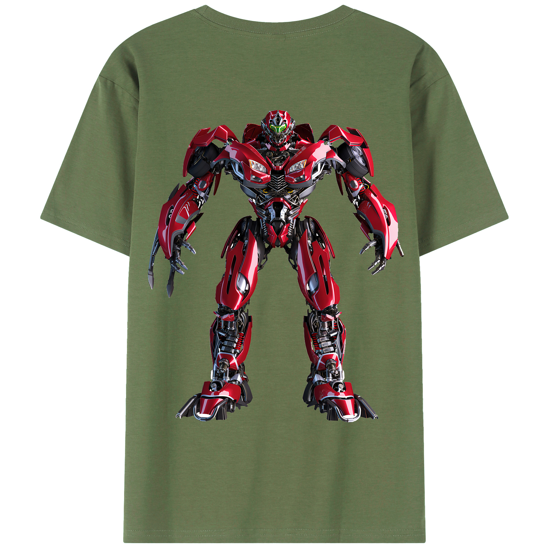 （画像用） Transformers トランスフォーマー 綿100％ メンズ半袖Tシャツ（バックプリント） 通気性